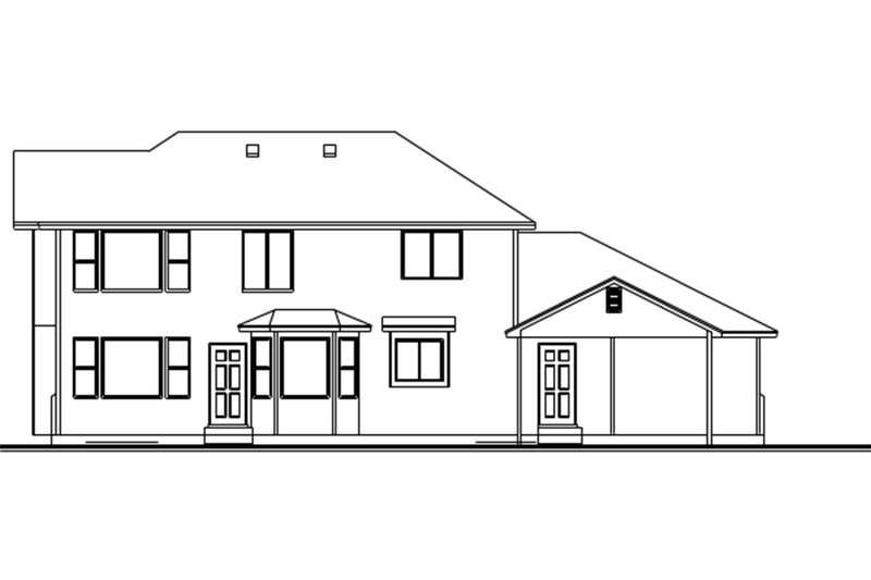 Dream House Plan - Exterior - Rear Elevation for Traditional House Plan #308-124 - 4 bed, 2.5 bath