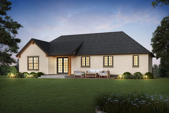 Exterior - Rear Elevation for Traditional House Plan #48-1052 - 4 bed, 3 bath
