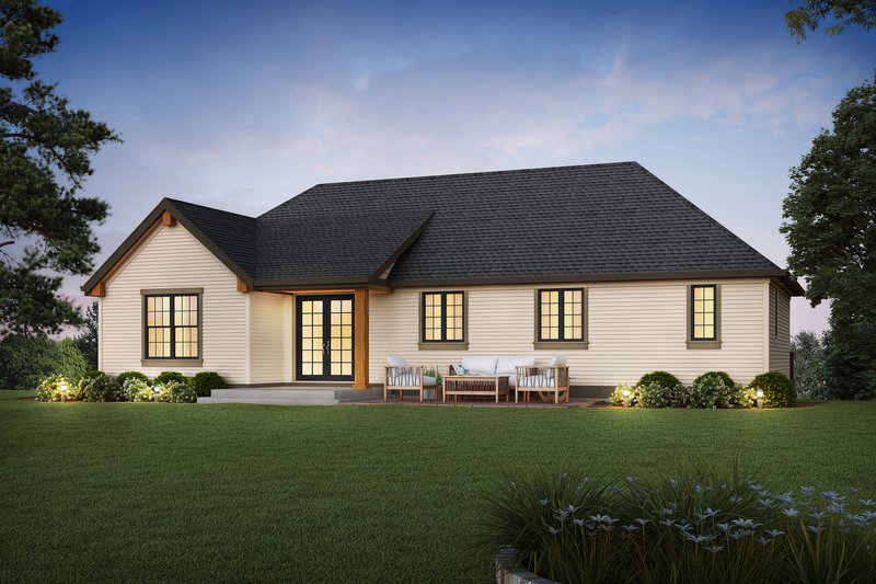 Home Plan - Exterior - Rear Elevation for Traditional House Plan #48-1052 - 4 bed, 3 bath