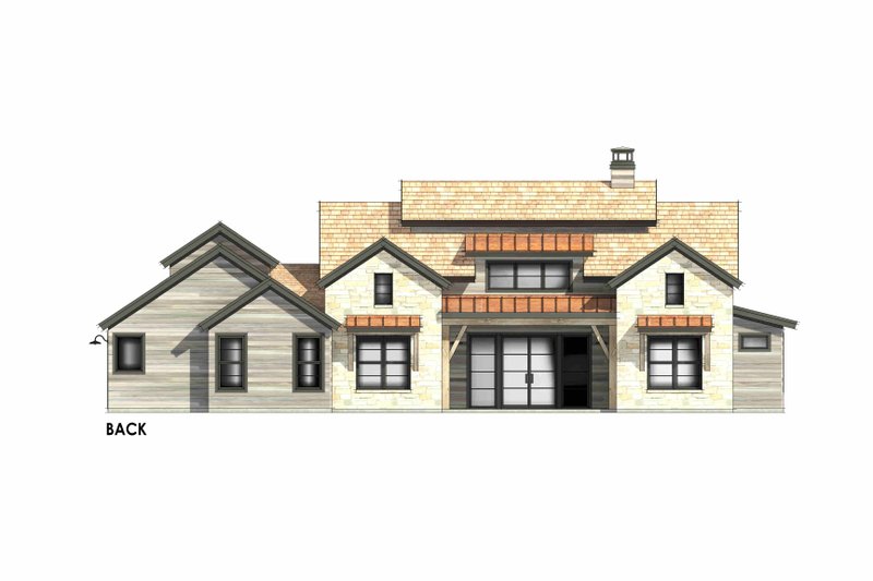 House Plan Design - Exterior - Rear Elevation 1 for Country House Plan #1096-86 - 4 bed, 3.5 bath