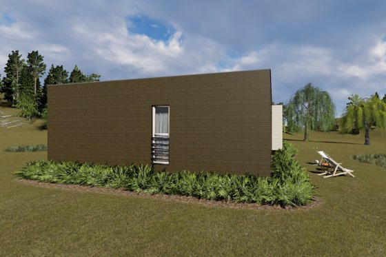 Exterior - Rear Elevation for Modern House Plan #549-4 - 3 bed, 2 bath