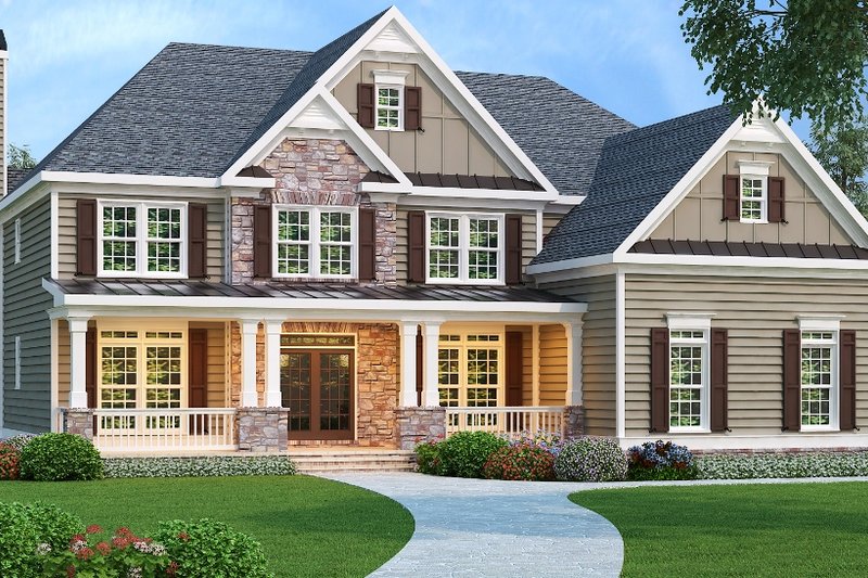 Home Plan - Country Exterior - Front Elevation Plan #419-185