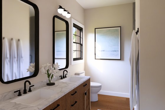 Interior - Master Bathroom for Barndominium House Plan #1064-320 - 1 bed, 1.5 bath