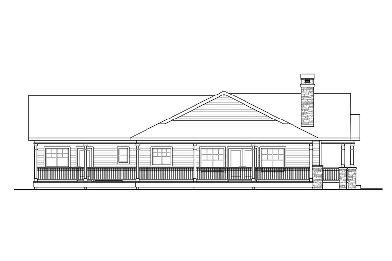 House Blueprint - Exterior - Other Elevation for Craftsman House Plan #124-1341 - 3 bed, 2 bath