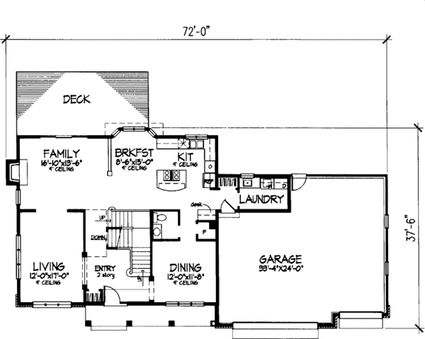 Architectural House Design - Country Floor Plan - Main Floor Plan #320-546