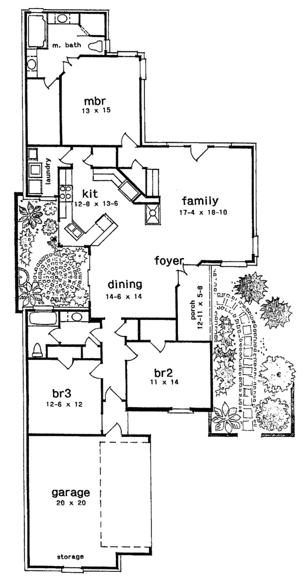 Home Plan - Country Floor Plan - Main Floor Plan #301-146