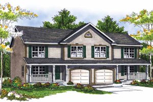 Country Exterior - Front Elevation Plan #70-1405