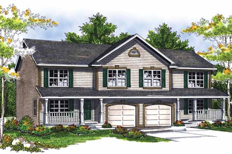House Blueprint - Country Exterior - Front Elevation Plan #70-1405