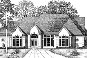 House Design - Exterior - Front Elevation for Country House Plan #974-46 - 3 bed, 3 bath