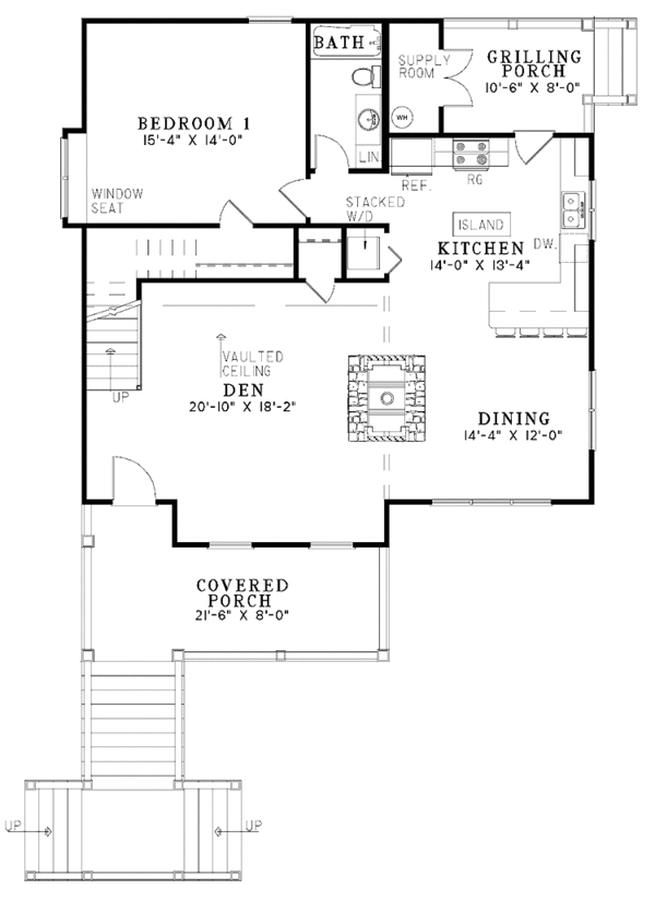 Home Plan - Mediterranean Floor Plan - Main Floor Plan #17-3307