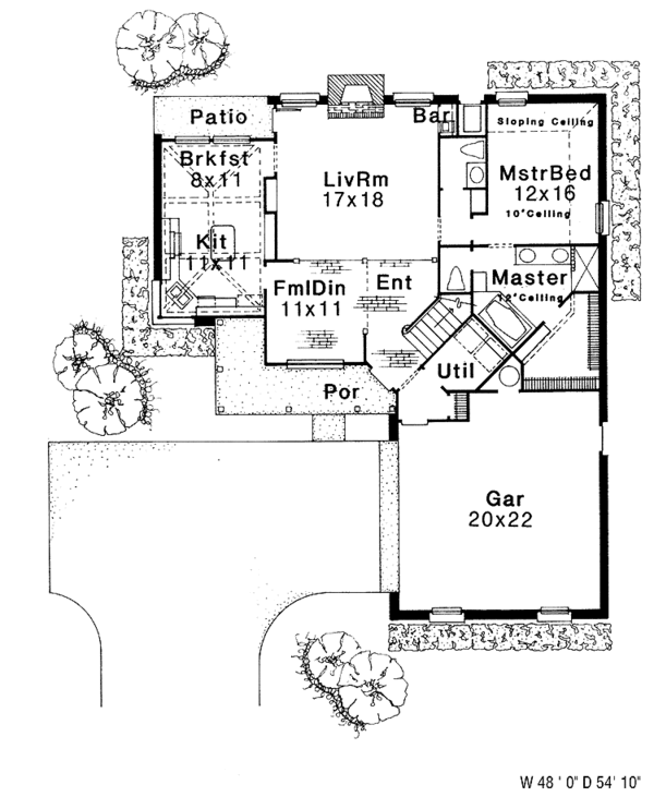 House Plan Design - Country Floor Plan - Main Floor Plan #310-1016