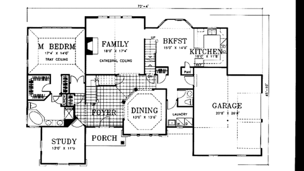 House Plan Design - Country Floor Plan - Main Floor Plan #1029-10