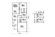 European Style House Plan - 1 Beds 2 Baths 1469 Sq/Ft Plan #20-2147 