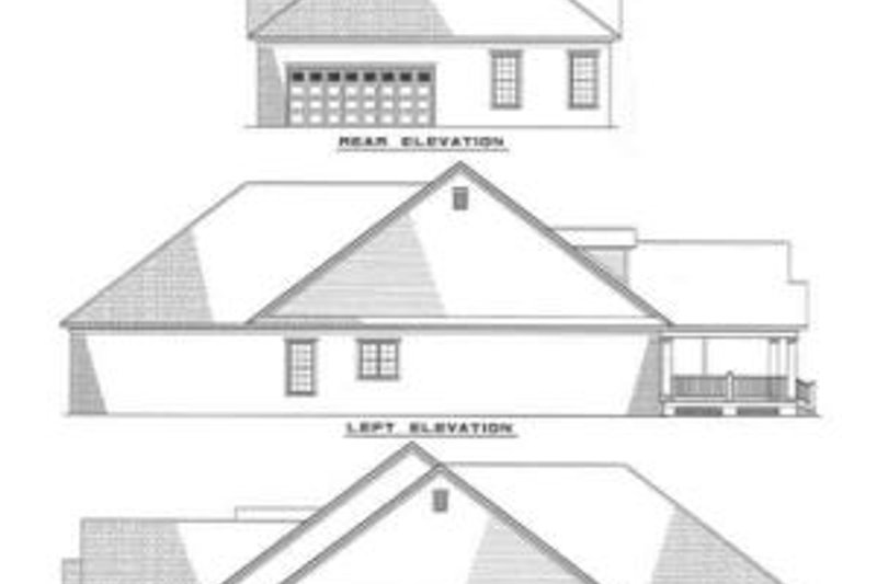 Dream House Plan - Exterior - Rear Elevation for Country House Plan #17-1024 - 3 bed, 2 bath