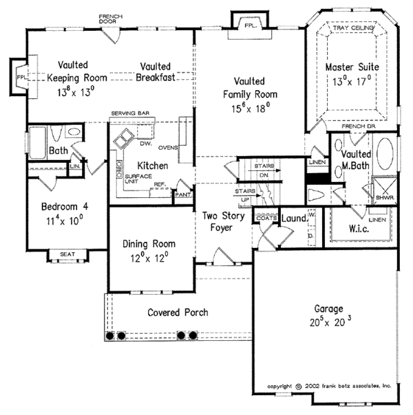 House Plan Design - Colonial Floor Plan - Main Floor Plan #927-886