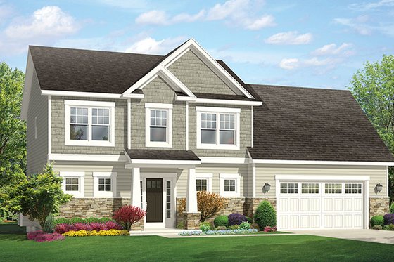 Exterior - Front Elevation 4 for Traditional House Plan #1010-143 - 3 bed, 2.5 bath