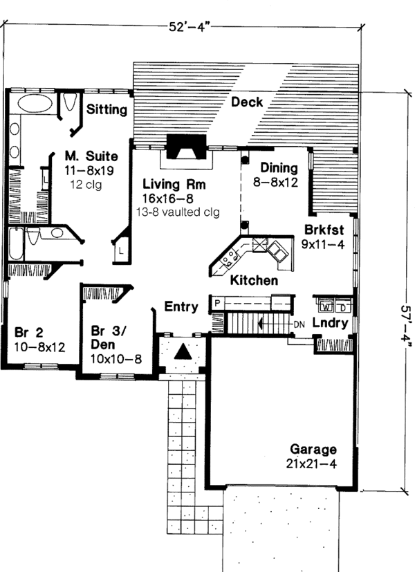 House Plan Design - Traditional Floor Plan - Main Floor Plan #320-586