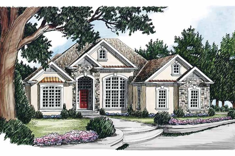 Architectural House Design - Country Exterior - Front Elevation Plan #927-104