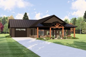 Country Exterior - Front Elevation Plan #1064-330