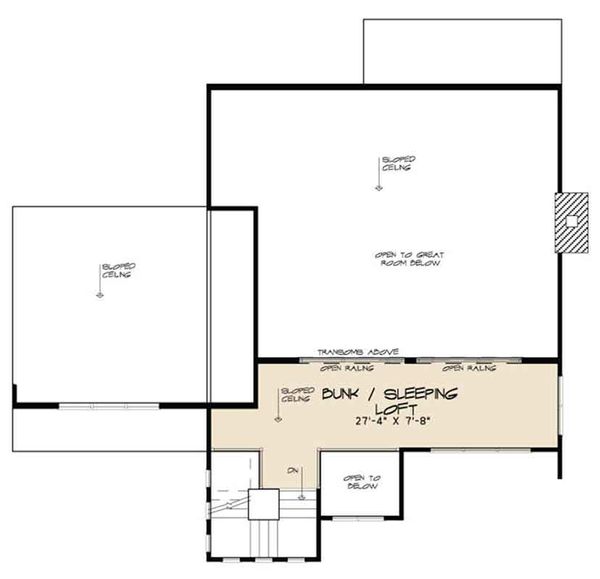 Home Plan - Contemporary Floor Plan - Upper Floor Plan #17-3384