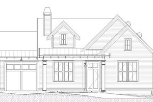 Exterior - Front Elevation 3 for Traditional House Plan #895-130 - 1 bed, 1.5 bath