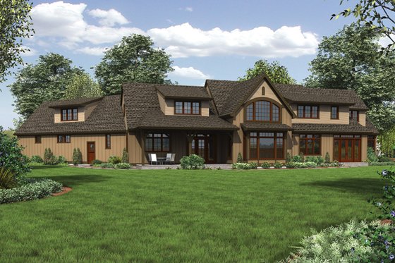 Exterior - Rear Elevation for Craftsman House Plan #48-909 - 5 bed, 4.5 bath