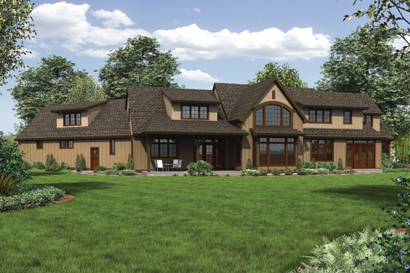 Architectural House Design - Exterior - Rear Elevation for Craftsman House Plan #48-909 - 5 bed, 4.5 bath