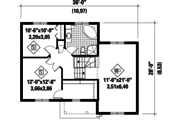 European Style House Plan - 2 Beds 1 Baths 1419 Sq/Ft Plan #25-4563 