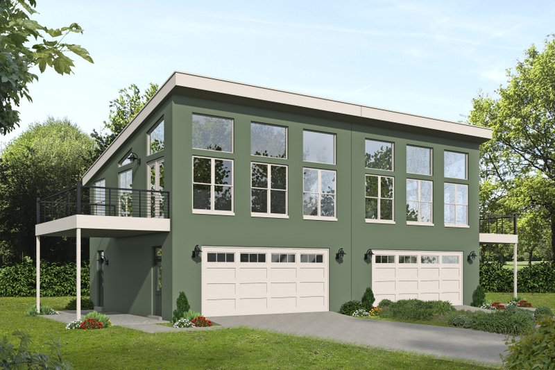 Modern Style House Plan - 2 Beds 2 Baths 1762 Sq/Ft Plan #932-598