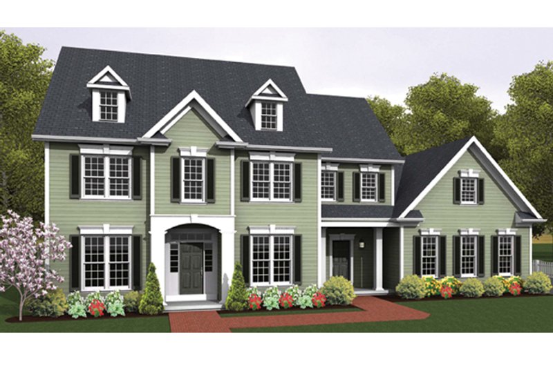 Architectural House Design - Colonial Exterior - Front Elevation Plan #1010-66