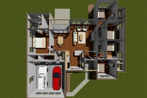 Floor Plan - Main Floor for Traditional House Plan #513-20 - 5 bed, 3 bath