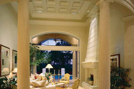 Interior - Family Room for Mediterranean House Plan #930-320 - 3 bed, 5 bath