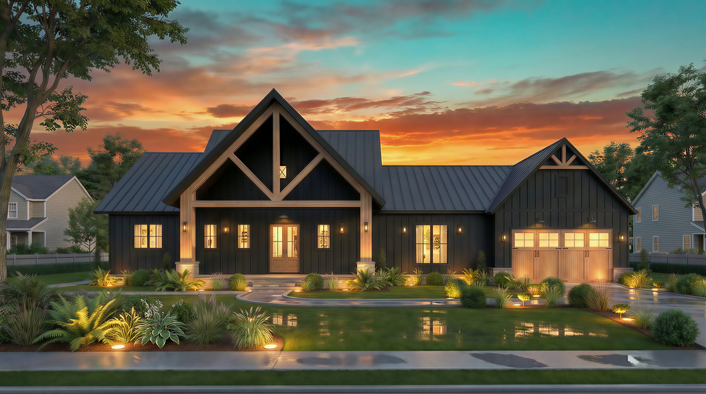 Exterior - Front Elevation 2 for Farmhouse House Plan #119-476 - 3 bed, 2.5 bath