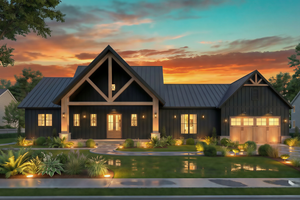 Dream House Plan - Exterior - Front Elevation for Farmhouse House Plan #119-476 - 3 bed, 2.5 bath