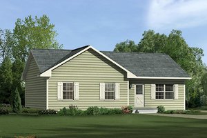 Ranch Exterior - Front Elevation Plan #57-222