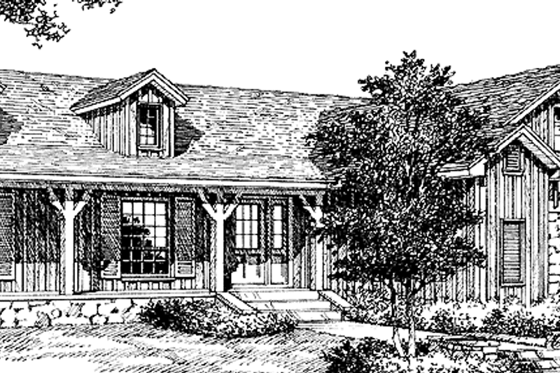 Dream House Plan - Exterior - Front Elevation 3 for Country House Plan #417-585 - 3 bed, 2 bath