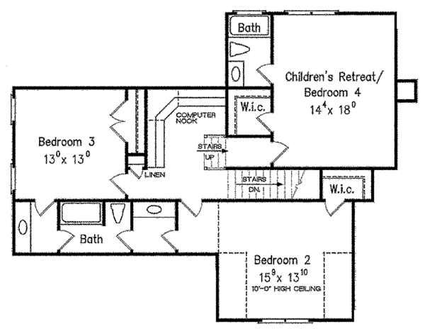 Architectural House Design - Country Floor Plan - Upper Floor Plan #927-311