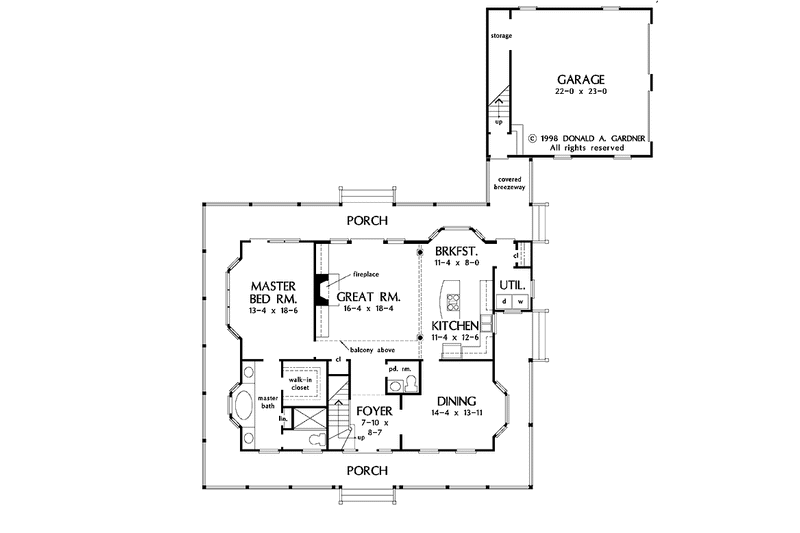 Home Plan - Floor Plan - Main Floor for Victorian House Plan #929-469 - 3 bed, 3.5 bath