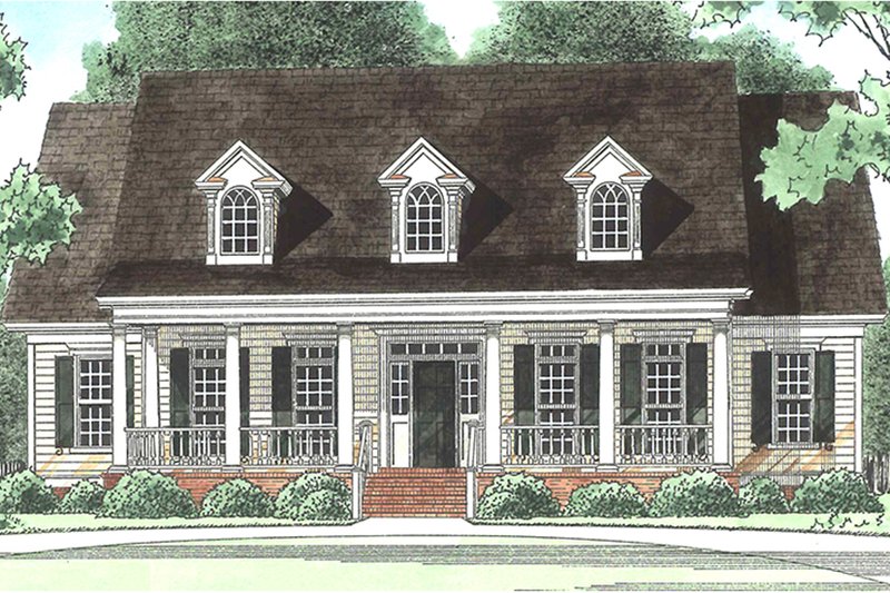 Home Plan - Southern Exterior - Front Elevation Plan #1054-19