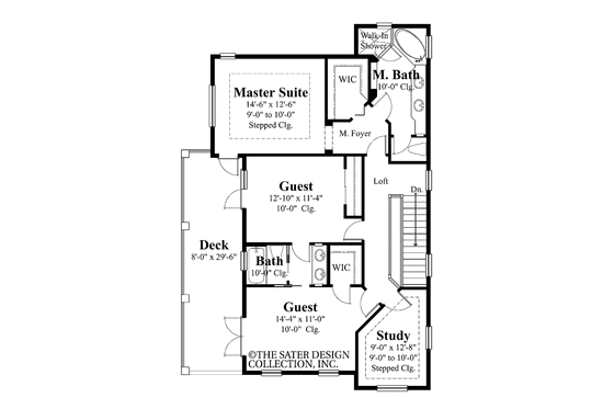 Floor Plan - Upper Floor for Country House Plan #930-394 - 3 bed, 2.5 bath