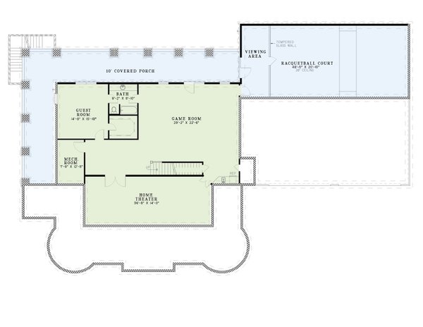 Home Plan - Victorian Floor Plan - Lower Floor Plan #17-2099