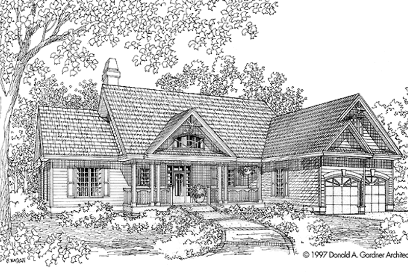 Country Style House Plan - 3 Beds 2 Baths 1588 Sq/Ft Plan #929-445