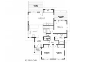 Floor Plan - Main Floor for Cottage House Plan #890-8 - 4 bed, 1.5 bath