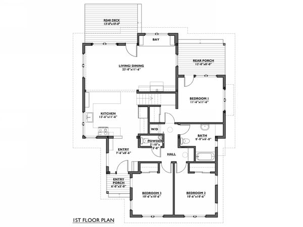Cottage Floor Plan - Main Floor Plan #890-8