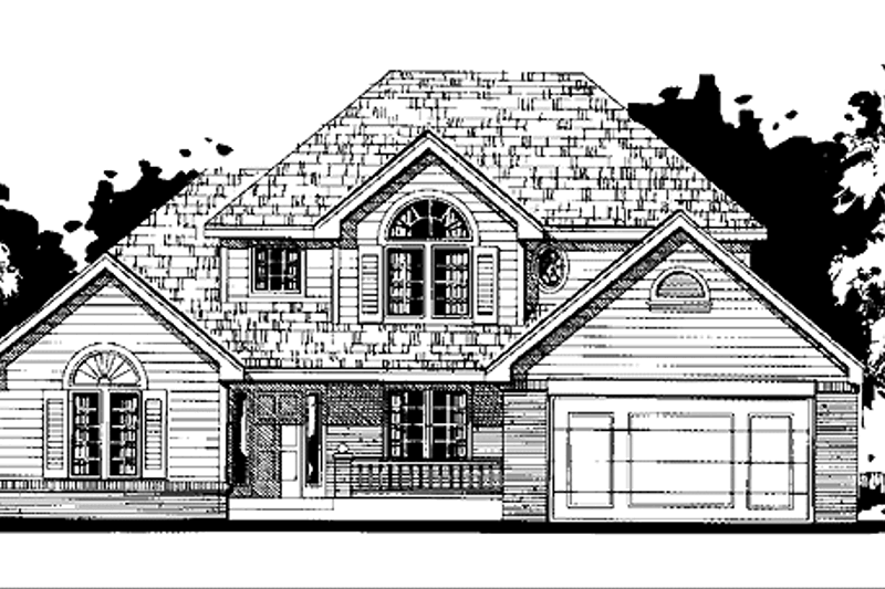 Architectural House Design - Country Exterior - Front Elevation Plan #300-138