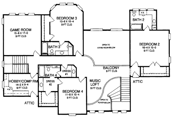 Dream House Plan - European Floor Plan - Upper Floor Plan #952-272