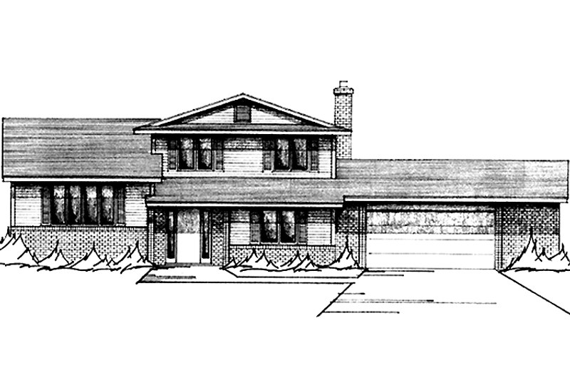 Dream House Plan - Exterior - Front Elevation 3 for Colonial House Plan #51-740 - 3 bed, 2 bath