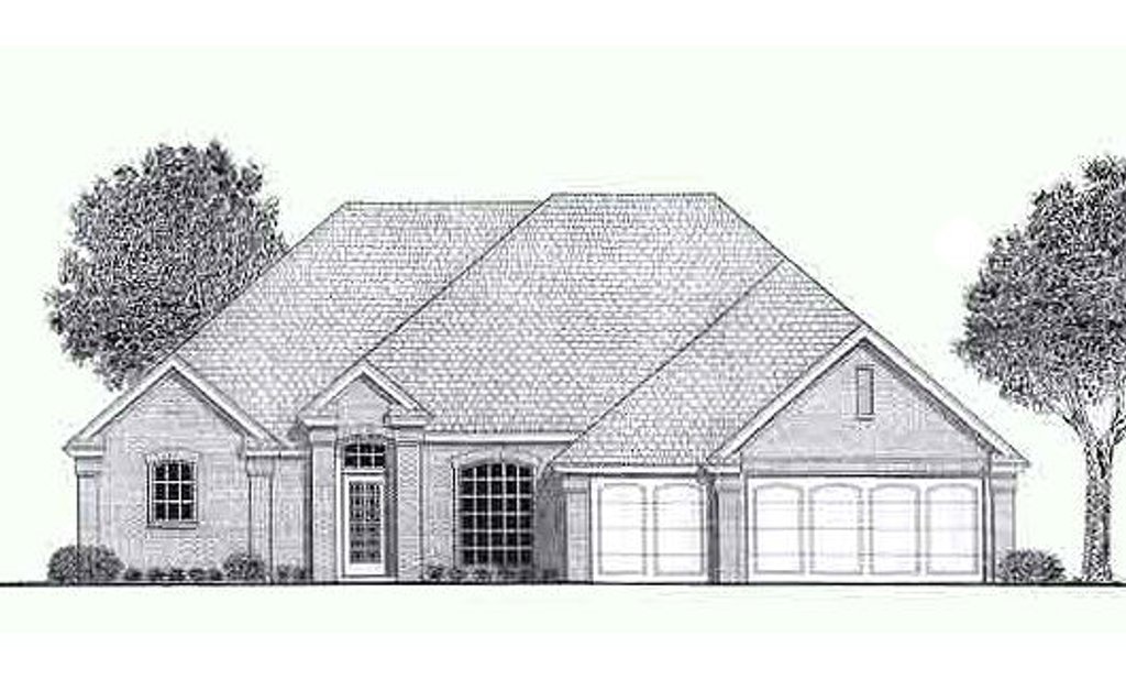 Exterior - Front Elevation 2 for European House Plan #310-800 - 3 bed, 2.5 bath