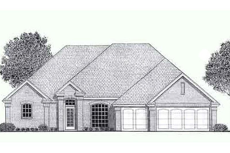 Exterior - Front Elevation 2 for European House Plan #310-800 - 3 bed, 2.5 bath