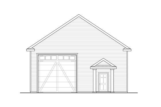 Exterior - Rear Elevation for Country House Plan #124-1244, 0 bath